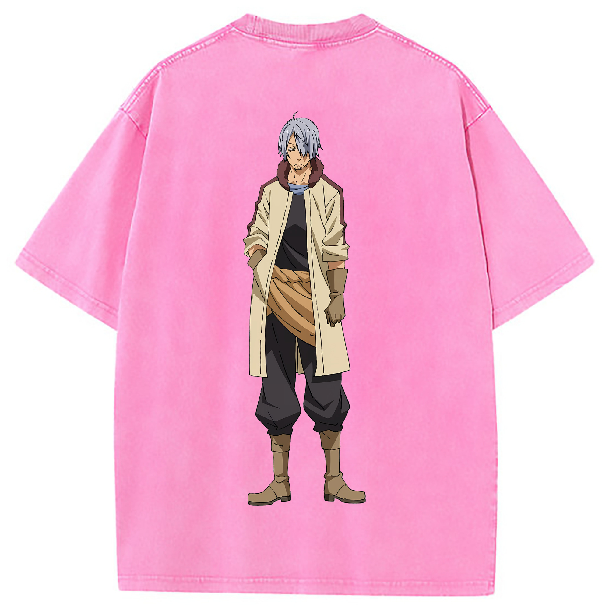 （画像用） 転スラ Regarding Reincarnated to Slime 綿100% ヴィンテージ風 半袖Tシャツ（背面プリント）
